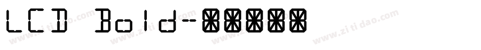 LCD Bold字体转换